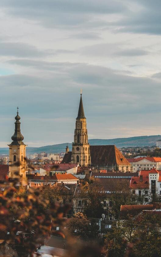 Cluj-Napoca city view for the AQA Masters Romania location.